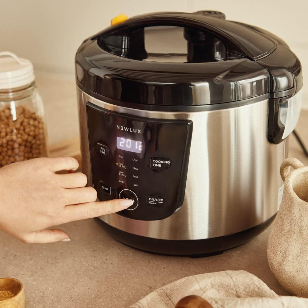 NEWLUX NewCook robot da cucina multifunzione con 8 programmi automatici e vasca antiaderente da 5 litri