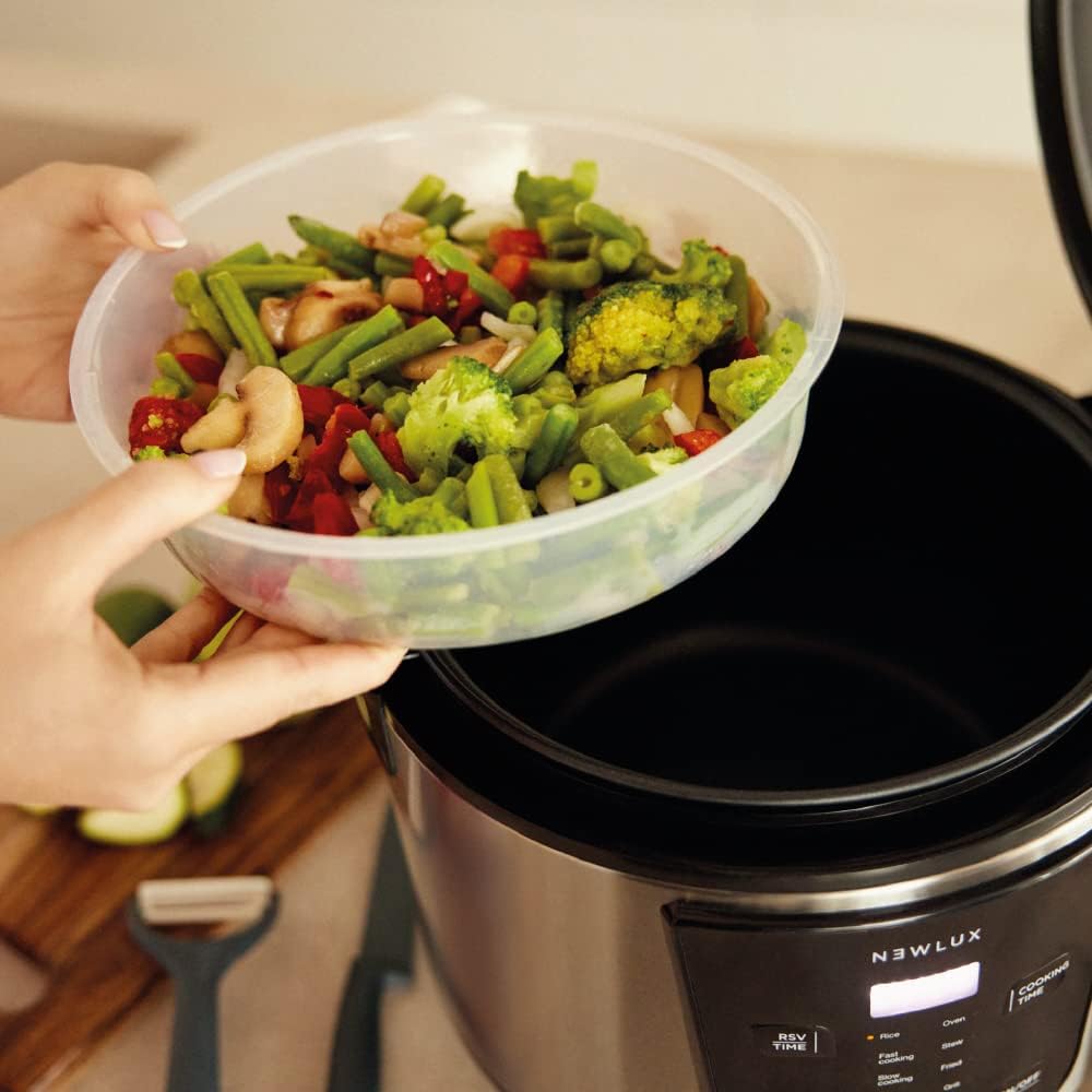 NEWLUX NewCook robot da cucina multifunzione con vasca antiaderente da 5 litri