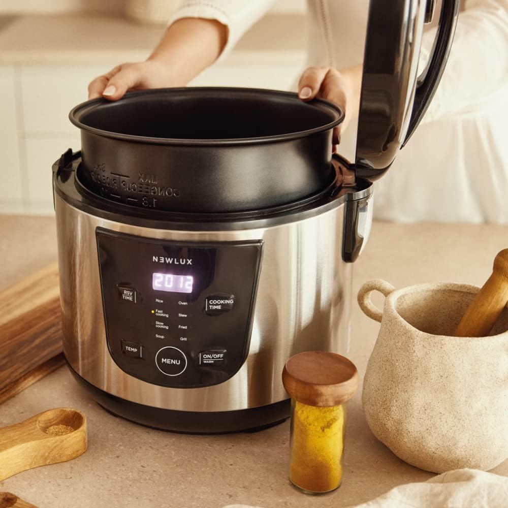 NEWLUX NewCook robot da cucina multifunzione con 8 programmi automatici e capacità 5 litri