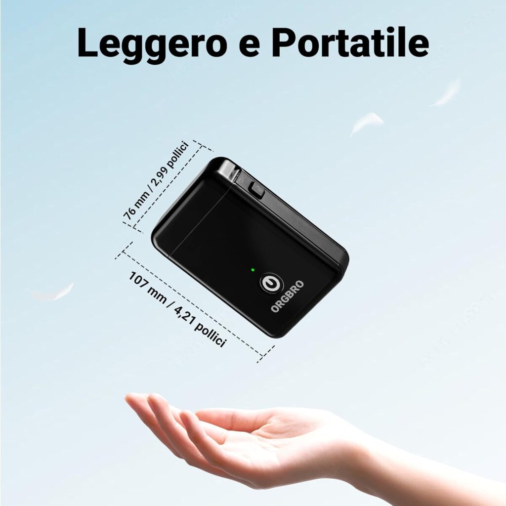 ORGBRO X1 etichettatrice Bluetooth portatile mini stampante termica per etichette adesive senza inchiostro