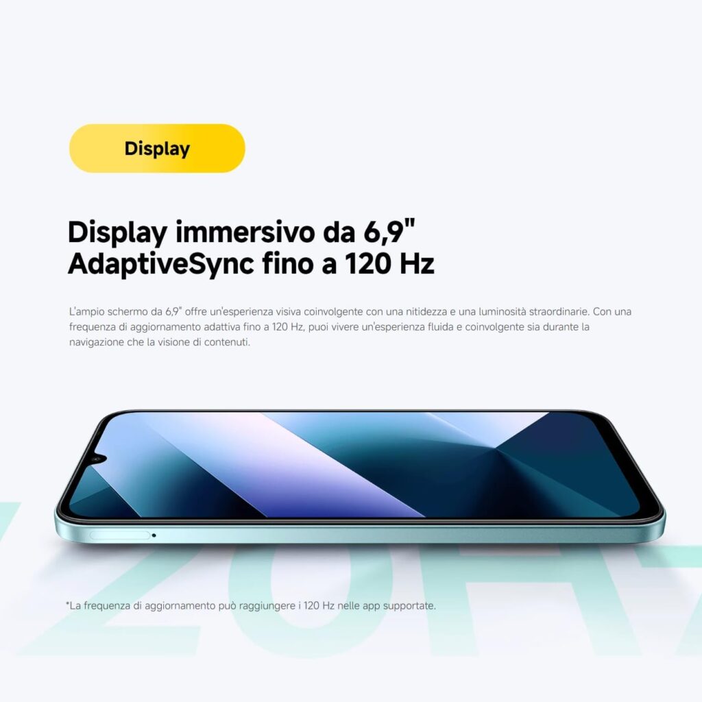 Xiaomi POCO C85 smartphone con display grande 6.9 pollici 120Hz