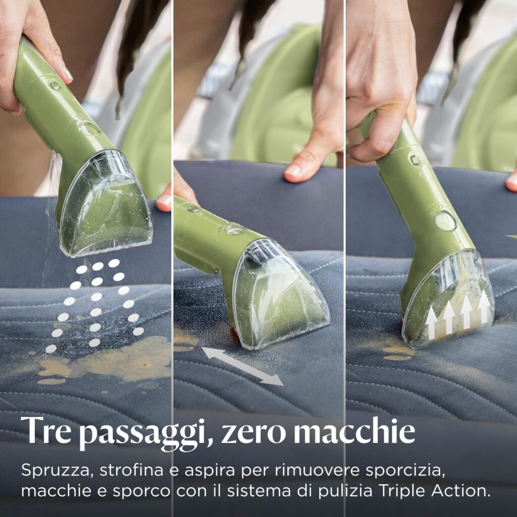 lavatappezzeria auto bissell little green sedili pulizia