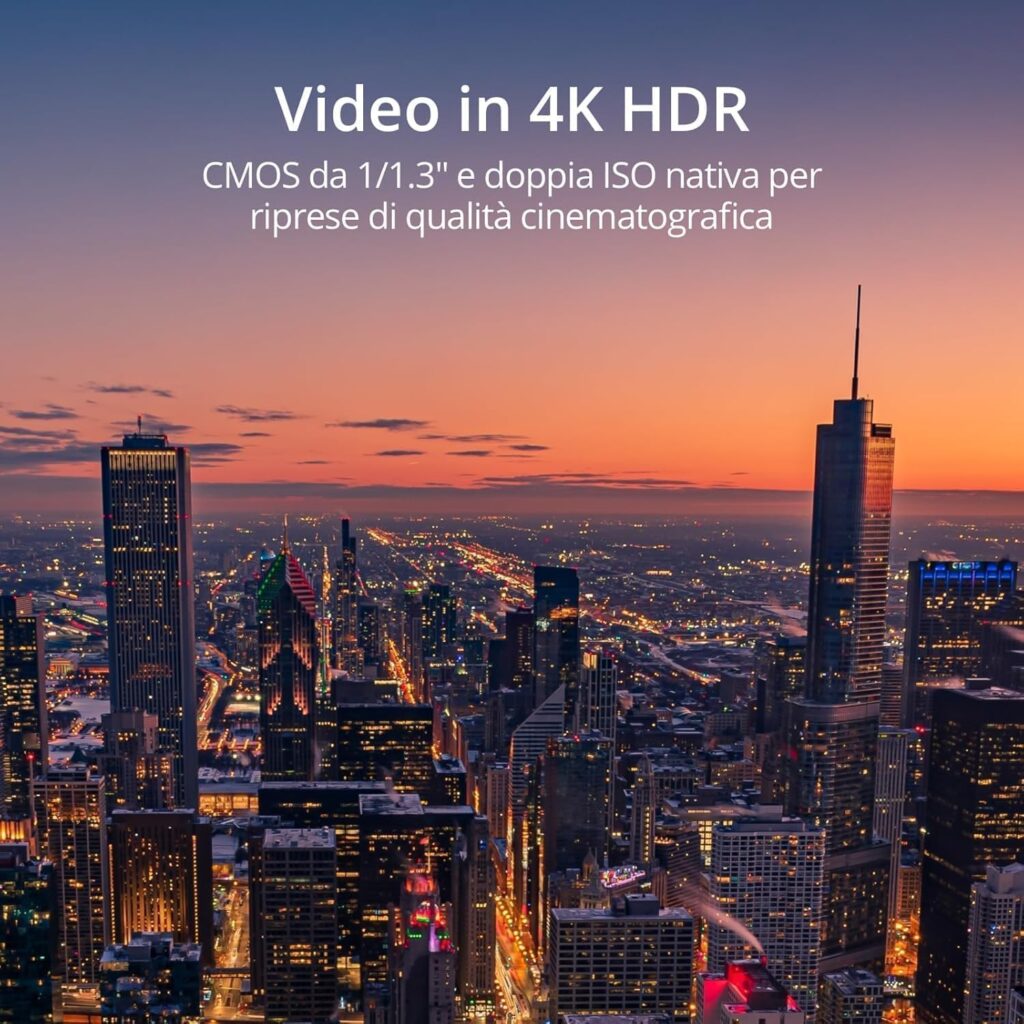 DJI Mini 3 drone 4K HDR qualità professionale DJI Mini 3 fotocamera 4K HDR con immagini nitide e dettagliate per riprese aeree professionali