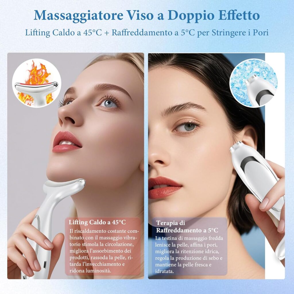 massaggiatore viso caldo freddo 45 gradi 5 gradi lifting viso rassodante
