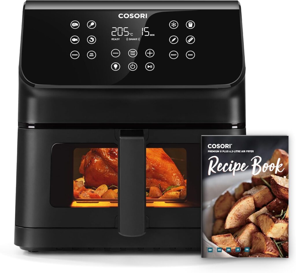 Cosori Clear Blaze friggitrice ad aria 6,2L con finestra e display digitale per cucina sana e veloce