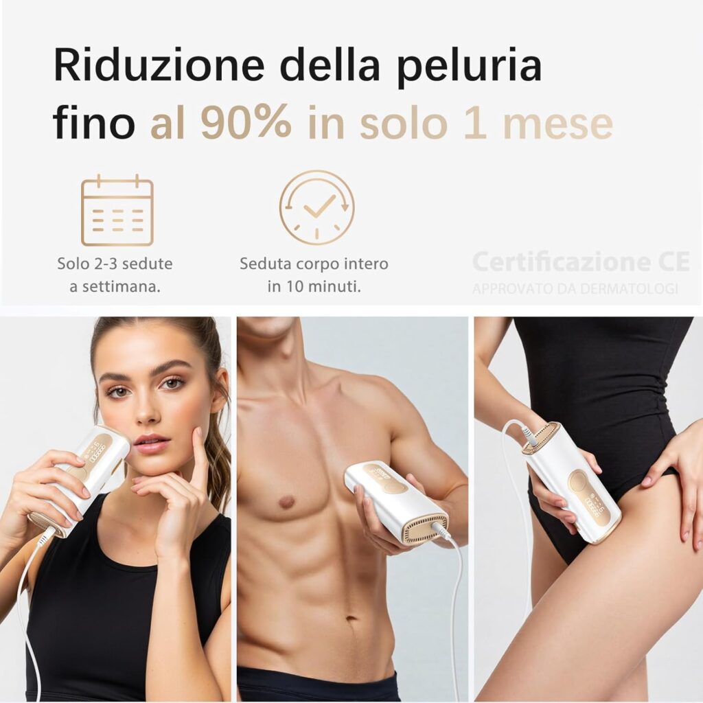 depilatore IPL donna uomo Haarlosy epilazione viso gambe ascelle