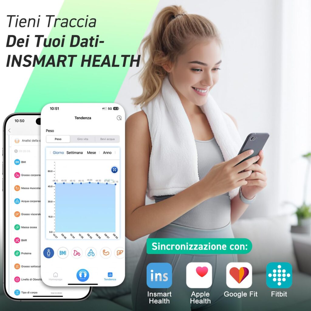 Bilancia Digitale INSMART con Bioimpedenza Recensione