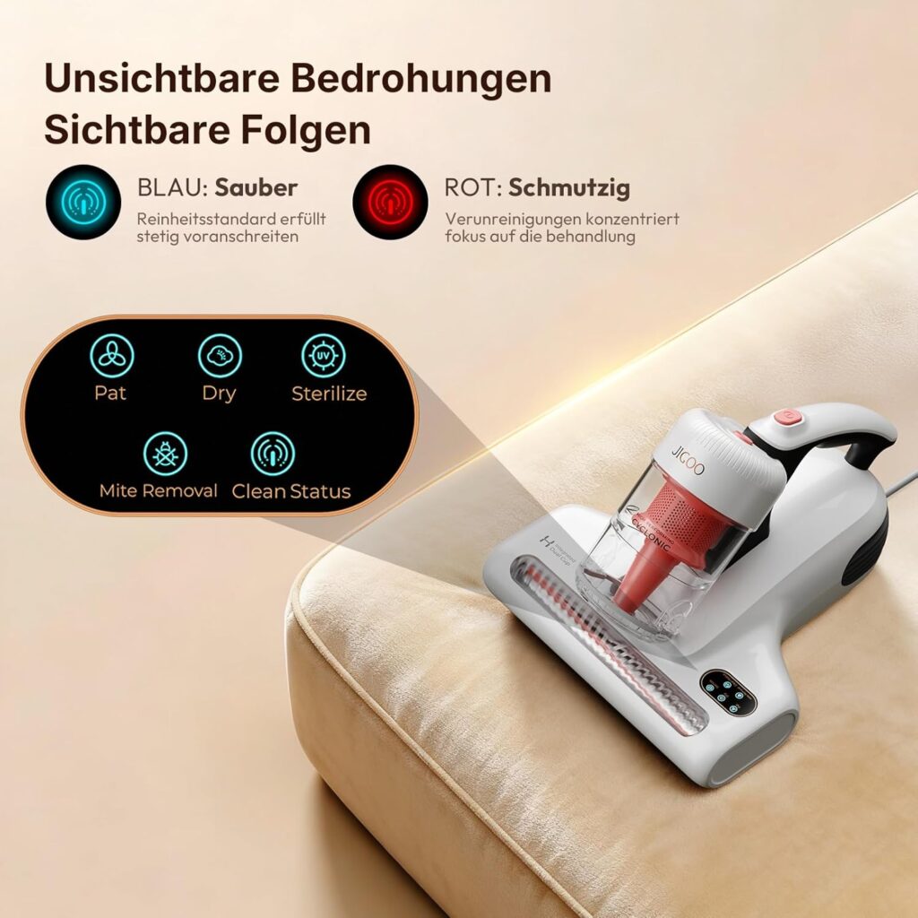 jigoo j200 aspirapolvere materassi uv-c antiacaro potente 13kpa
