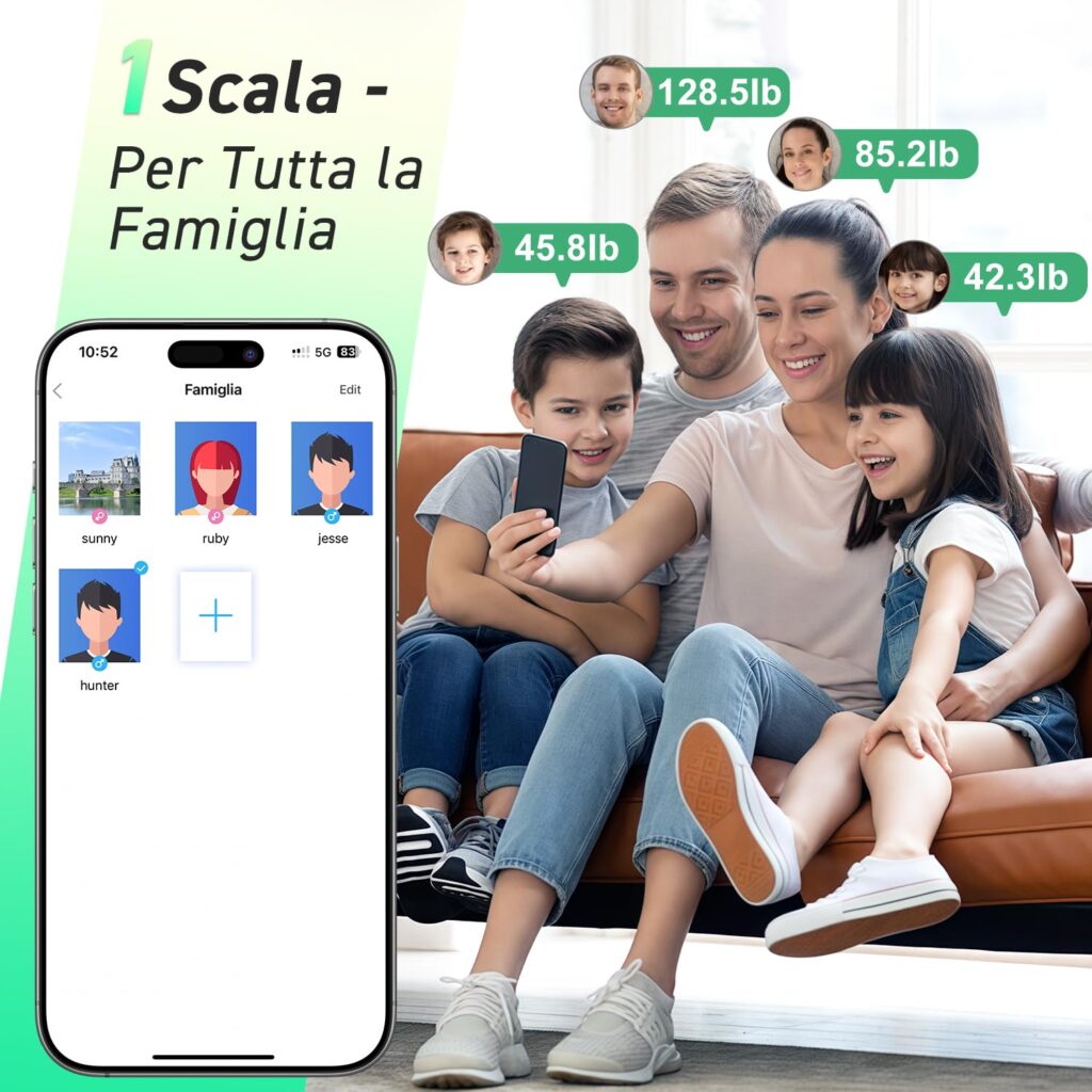 bilancia pesapersone digitale INSMART smart bluetooth