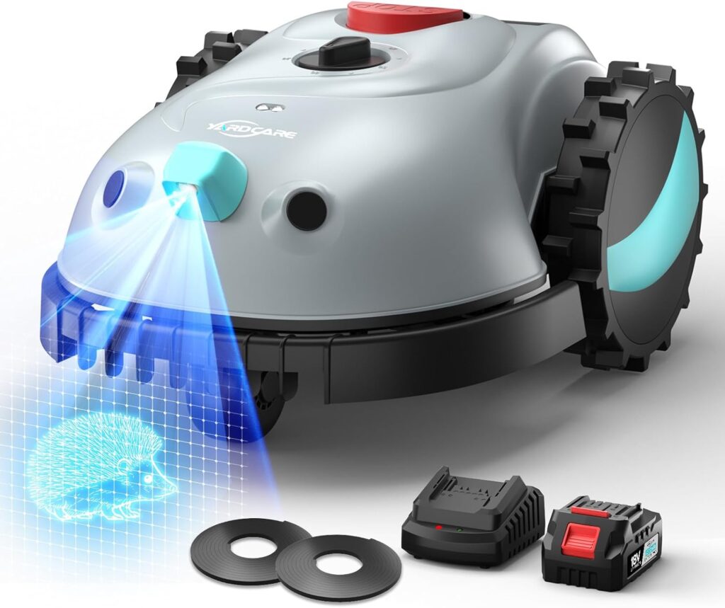 robot tagliaerba YARDCARE V100 senza filo per piccoli giardini