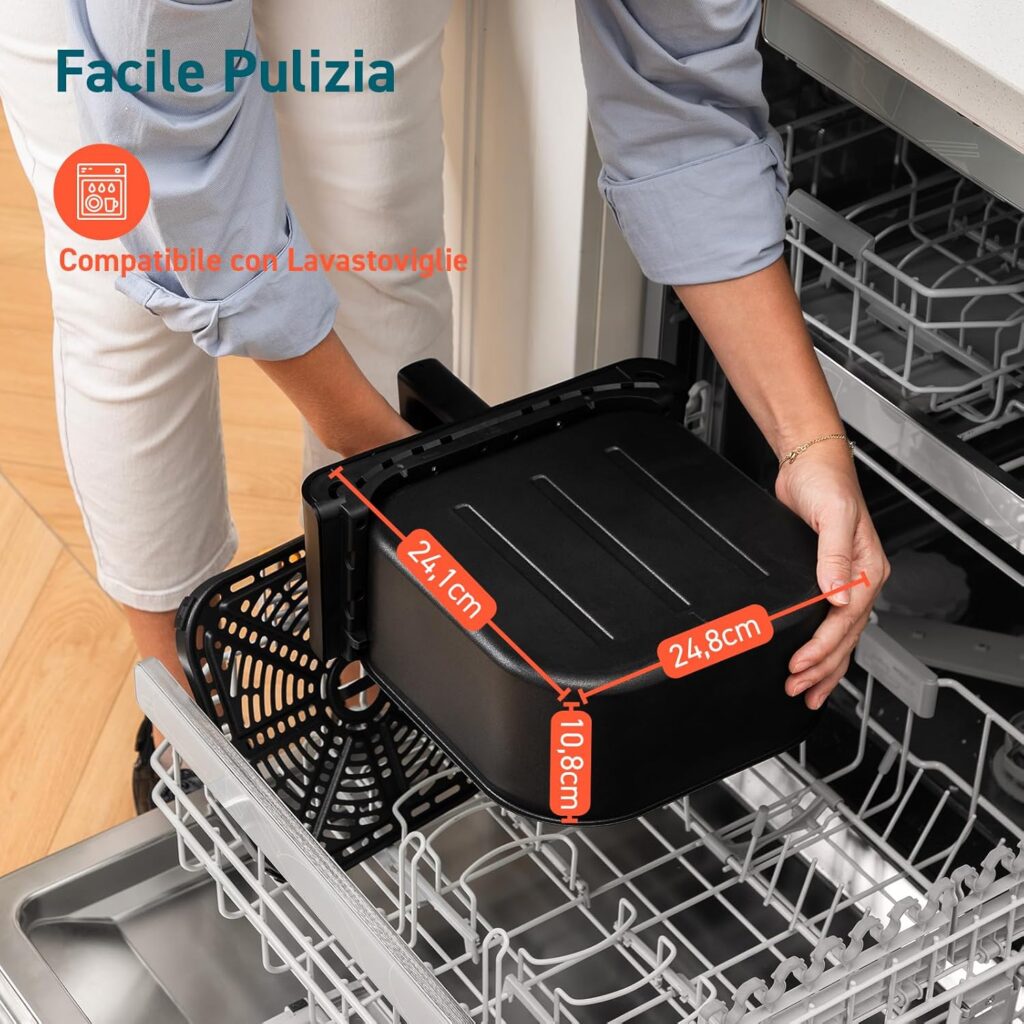 Friggitrice ad aria Cosori Clear Blaze 6,2L con tecnologia di cottura ad aria calda e design moderno per cucina domestica