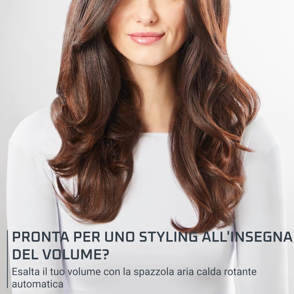 Rowenta Brush Activ spazzola rotante ad aria calda per asciugare e modellare i capelli con volume.