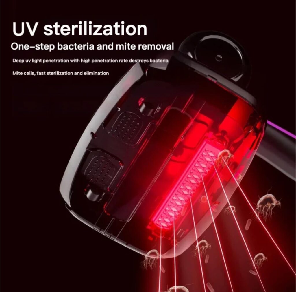 aspirapolvere antiacaro uv-c per materassi e divani con aspirazione potente