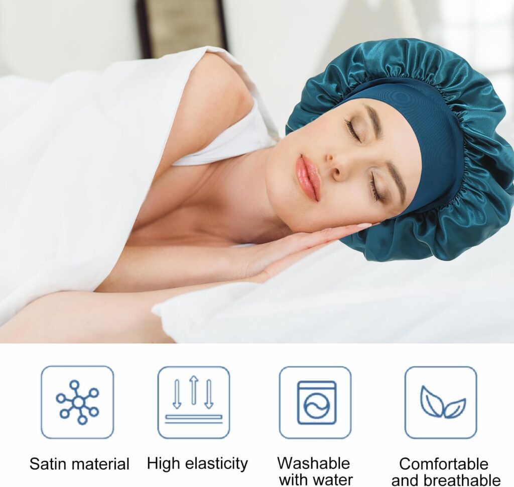 cuffia notte raso capelli lunghi senza crespo