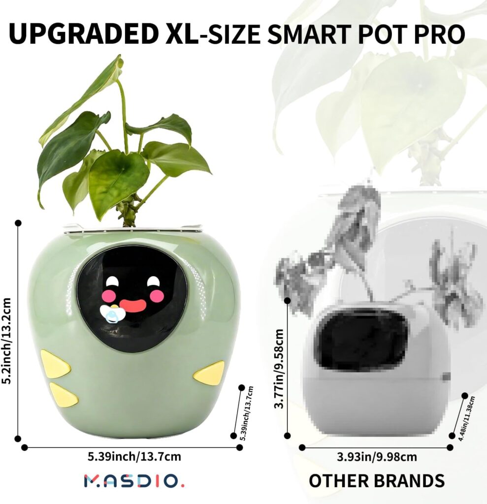vaso intelligente autoirrigante per piante da casa