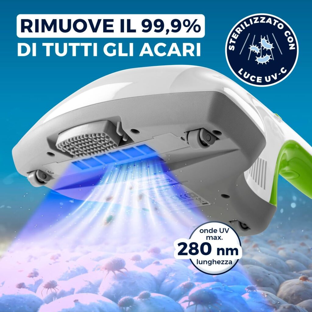 aspirapolvere antiacaro UV-C CLEANmaxx per allergie casa