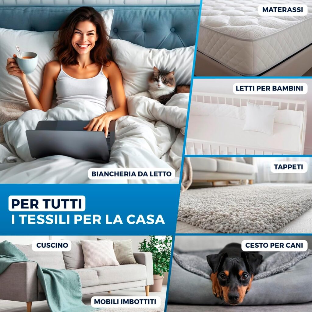 aspirapolvere antiacaro UV-C CLEANmaxx rimozione acari batteri materassi