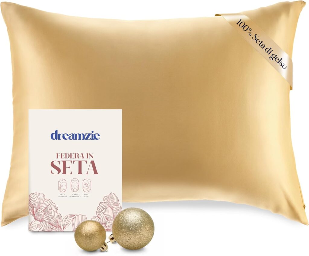 federa seta cuscino DREAMZIE oro 19 momme