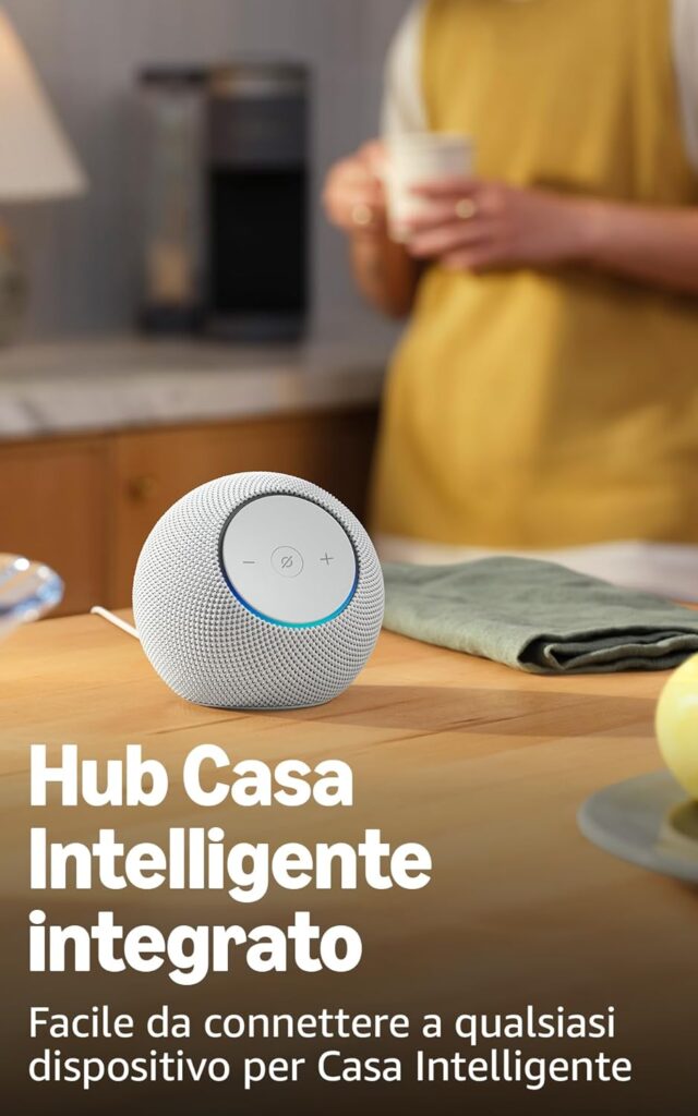 echo dot max alexa casa intelligente altoparlante smart bianco ghiaccio