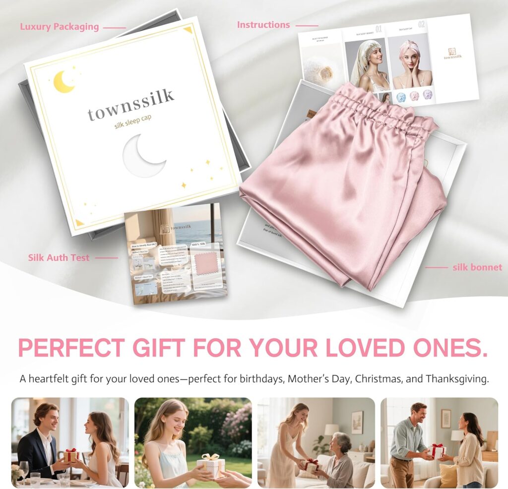 cuffia seta capelli lunghi protezione idratazione notte