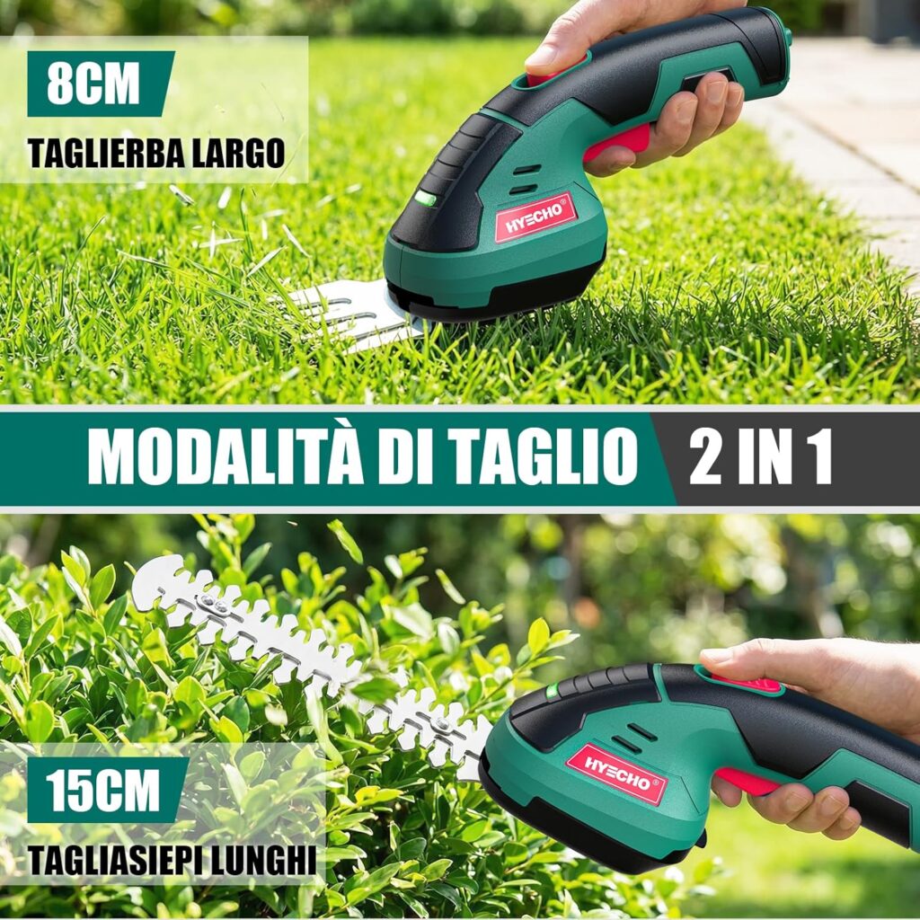 mini tagliaerba a batteria HYECHO leggero per prato e siepi