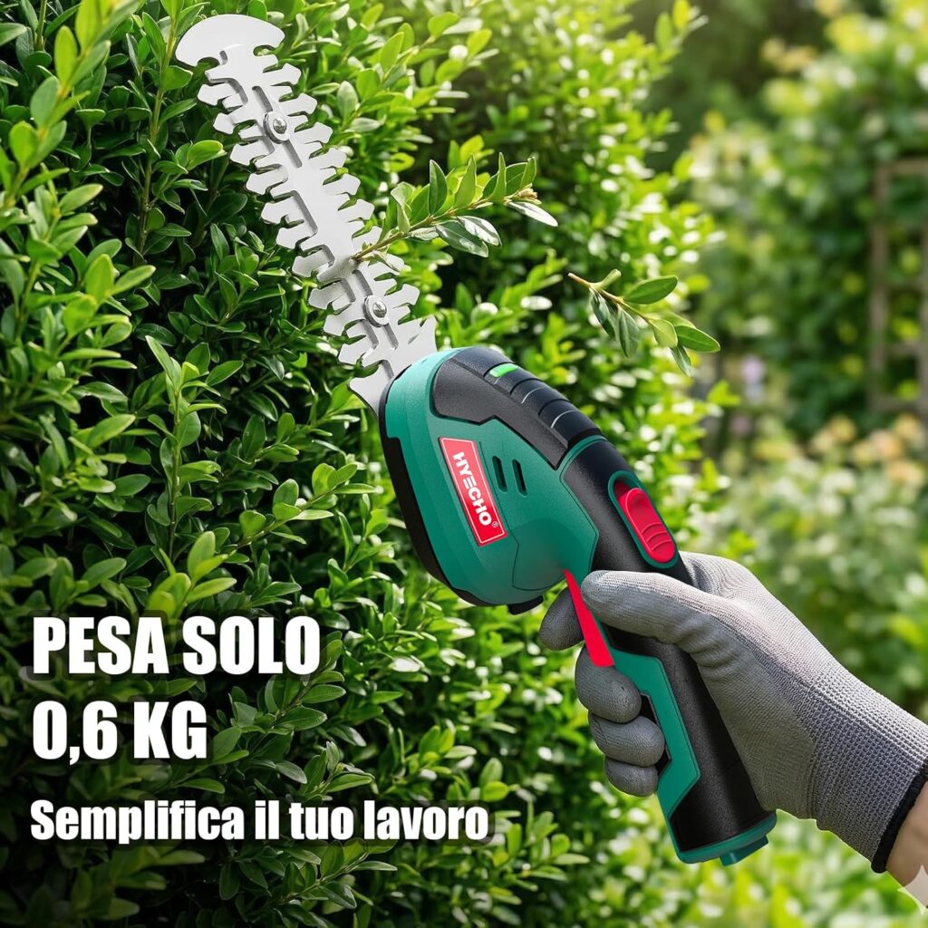 mini tagliasiepi da giardino HYECHO con lama intercambiabile