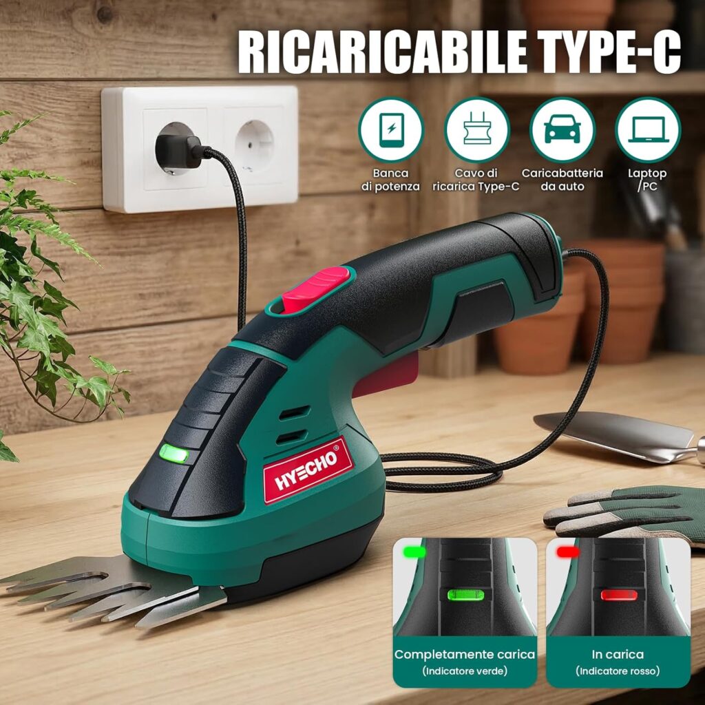 tagliaerba elettrico portatile HYECHO per manutenzione del giardino