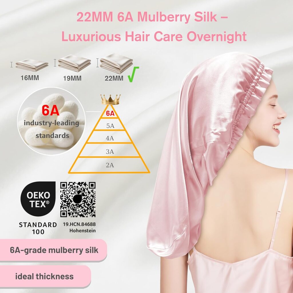 cuffia turbante seta antiscivolo capelli lunghi