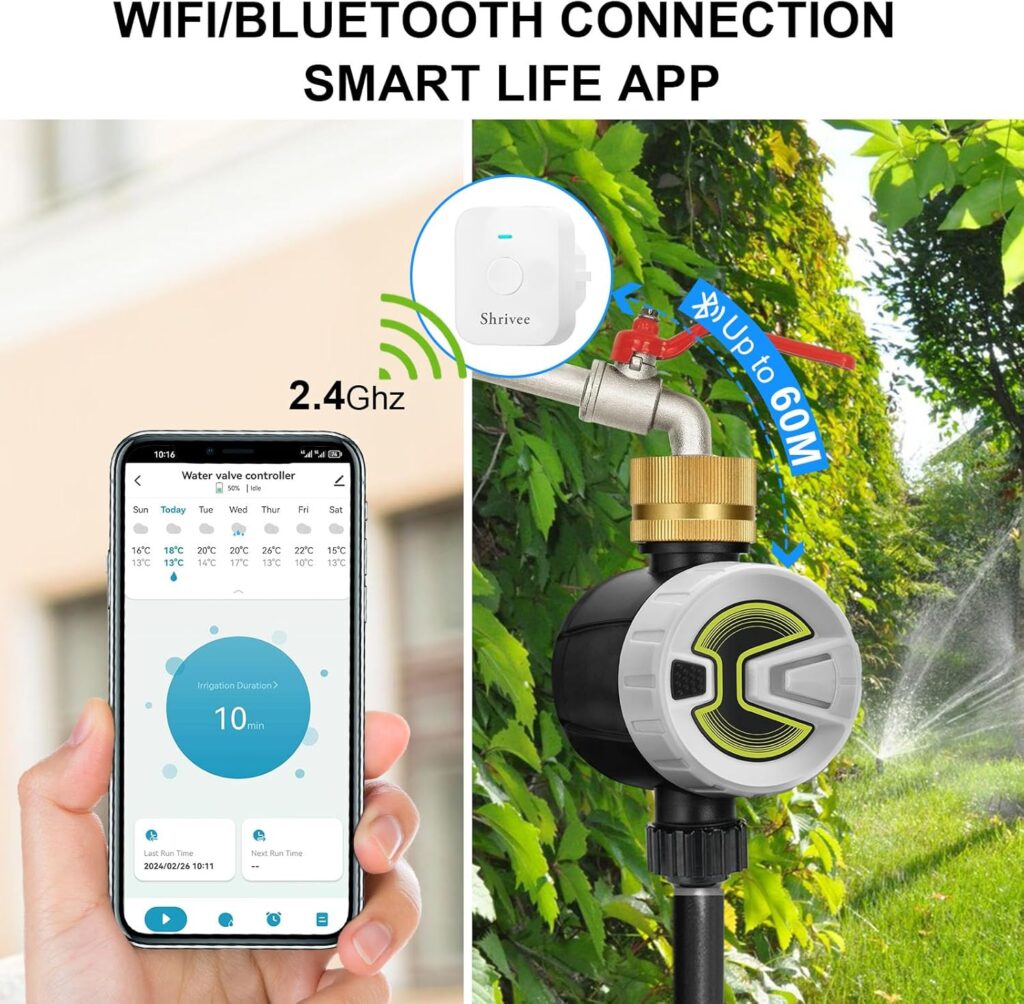 programmatore irrigazione automatico giardino con app smart life