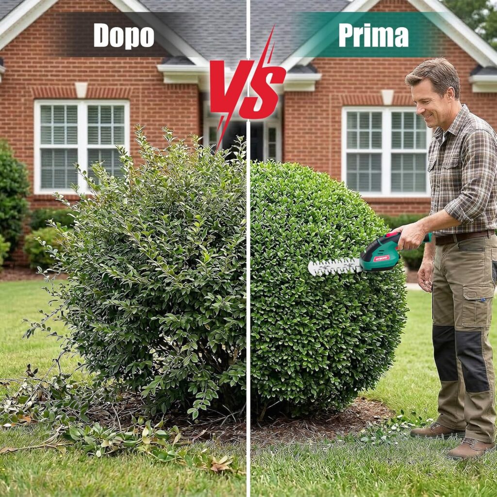 mini tagliasiepi a batteria HYECHO per giardino con lame intercambiabili