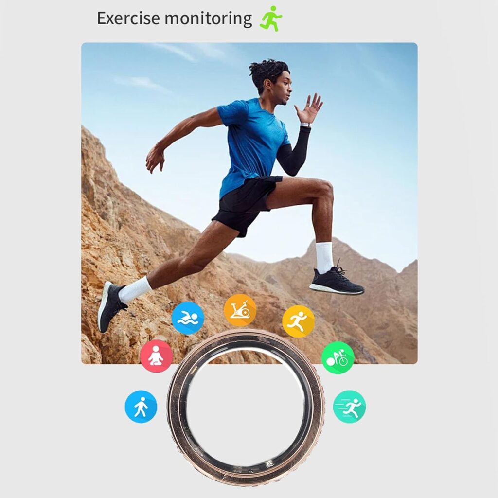 Smart Ring Annadue resistente all’acqua IP68 con monitoraggio passi calorie e attività sportive