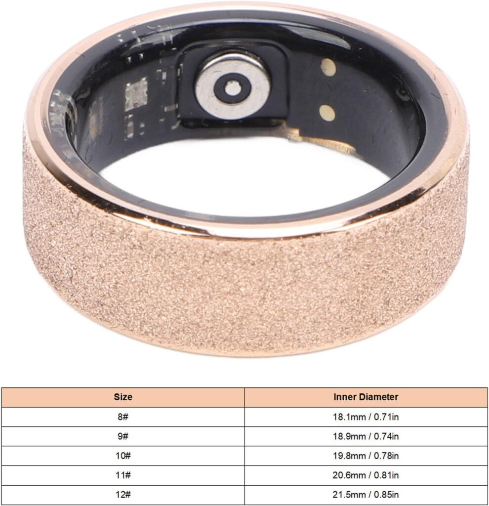 Smart Ring nero minimal per attività quotidiana e benessere