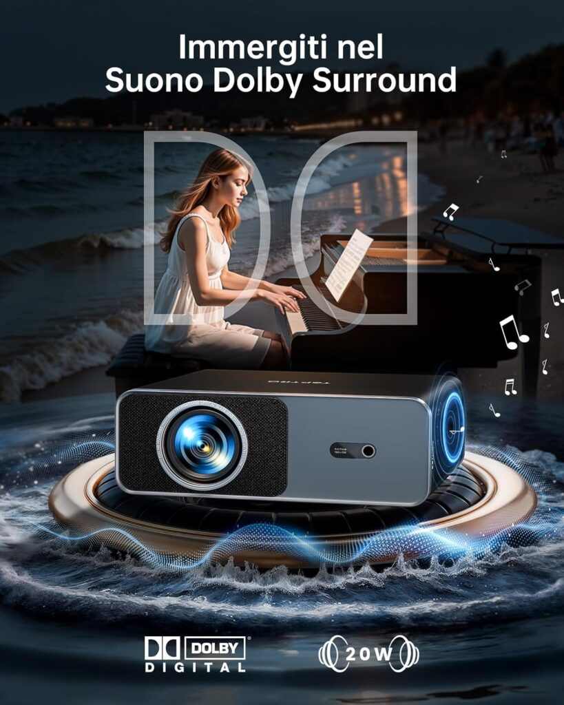 videoproiettore Full HD compatibile 4K HDR10