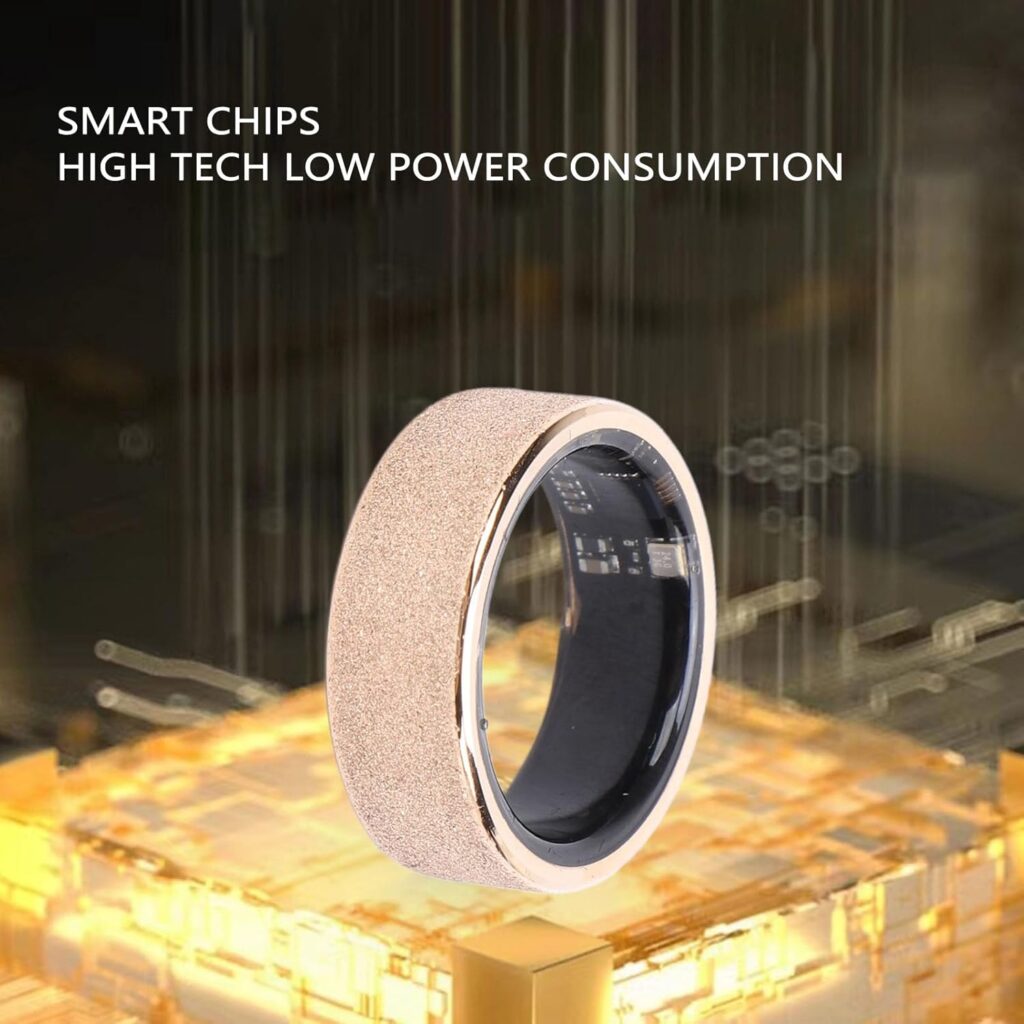 Smart Ring Garsent fitness tracker impermeabile IP68 Smart Ring Garsent nero con Bluetooth e monitoraggio fitness