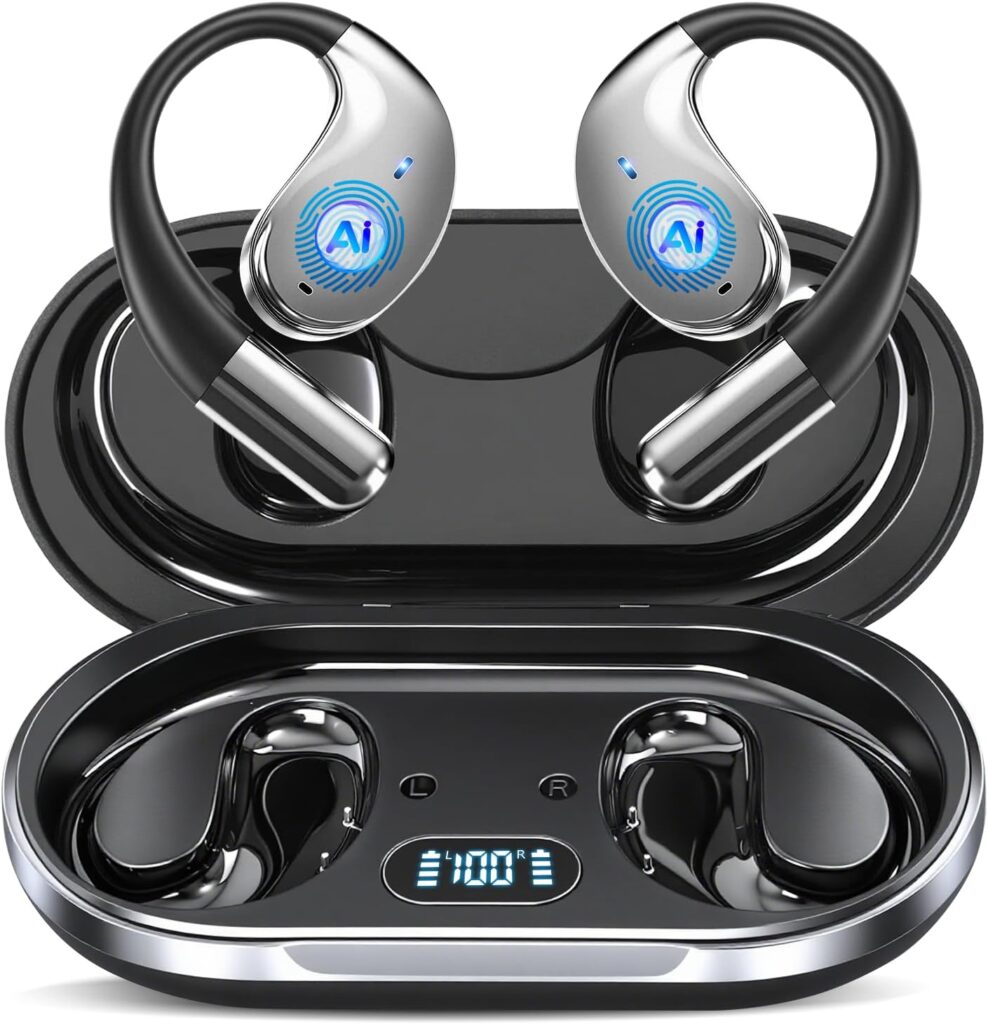 Auricolari traduttori AI open-ear ergonomici