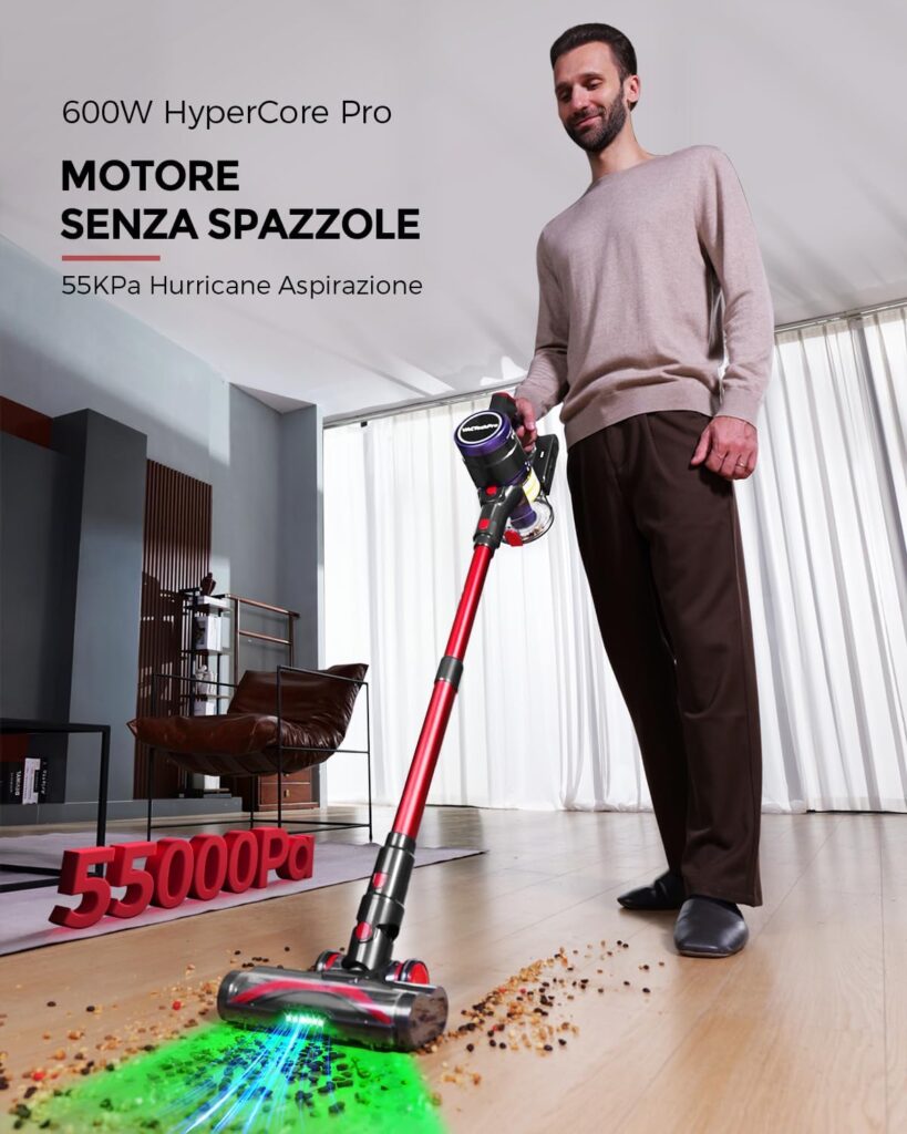 VACTechPro cordless per tappeti e pavimenti domestici