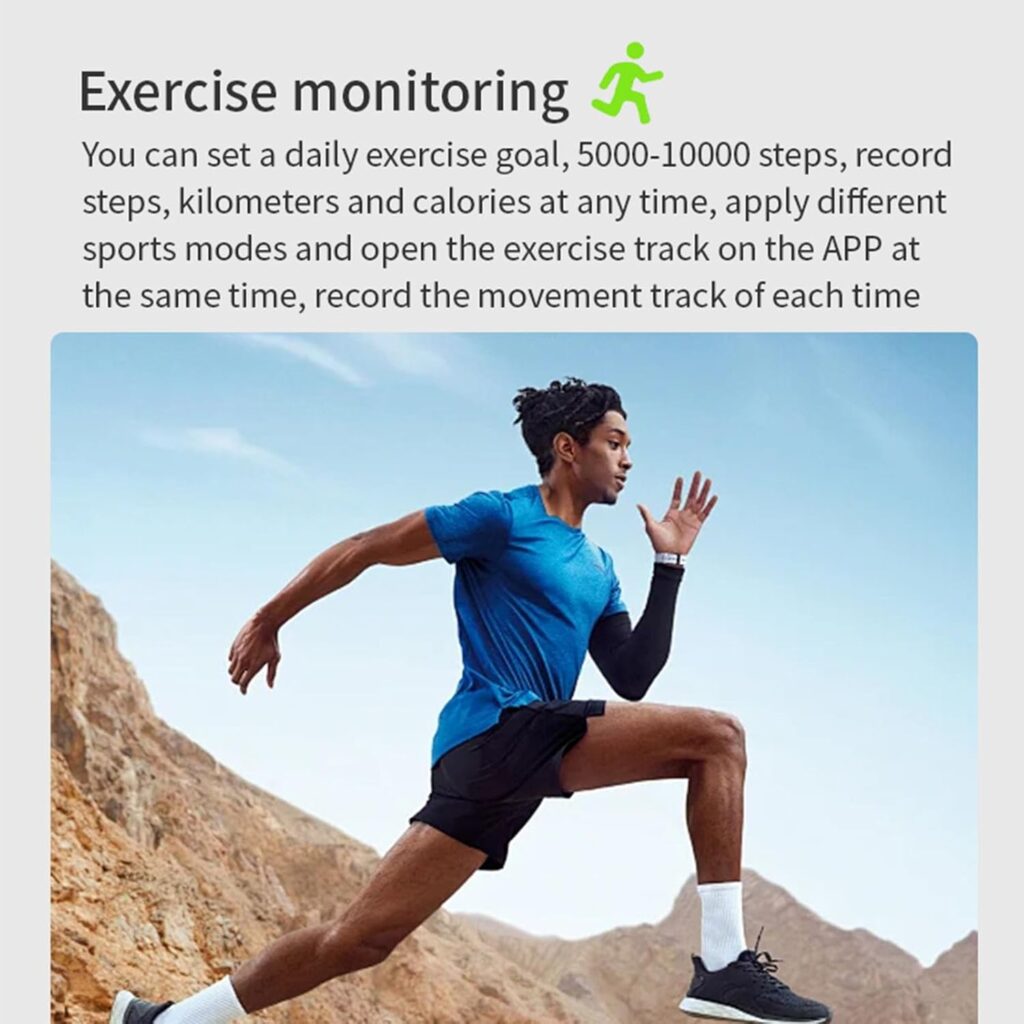 Anello sportivo intelligente nero compatibile con iOS e Android