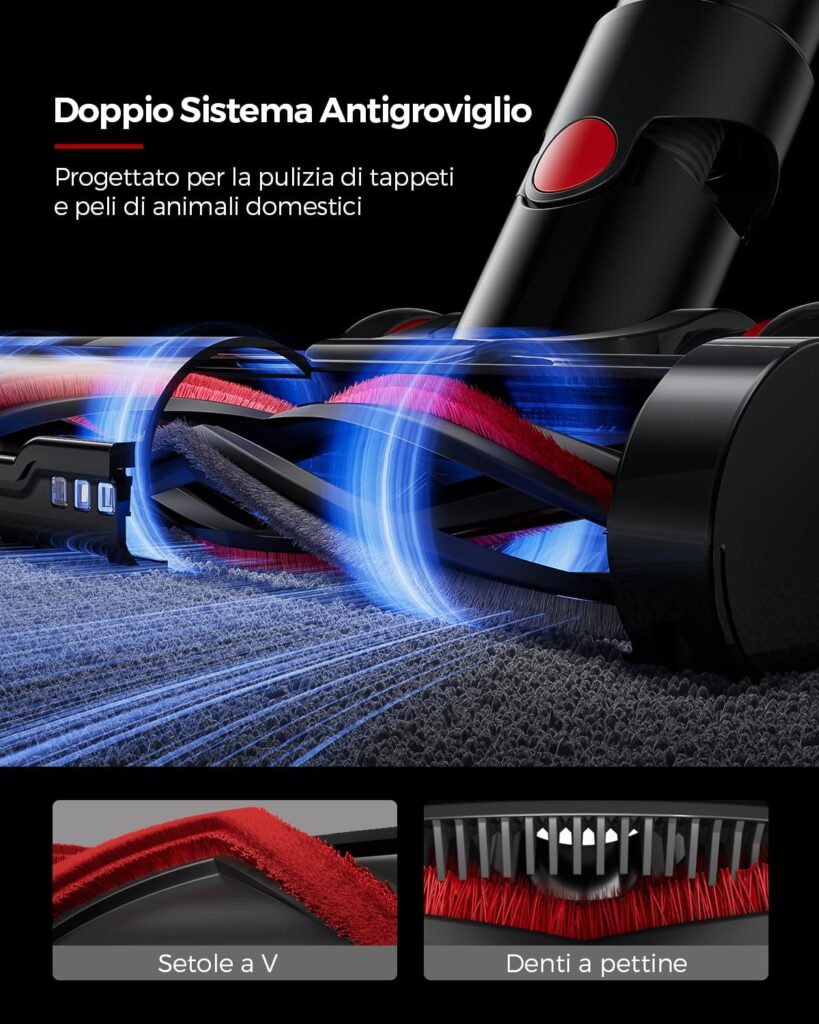 display intelligente LED aspirapolvere VACTechPro senza fili