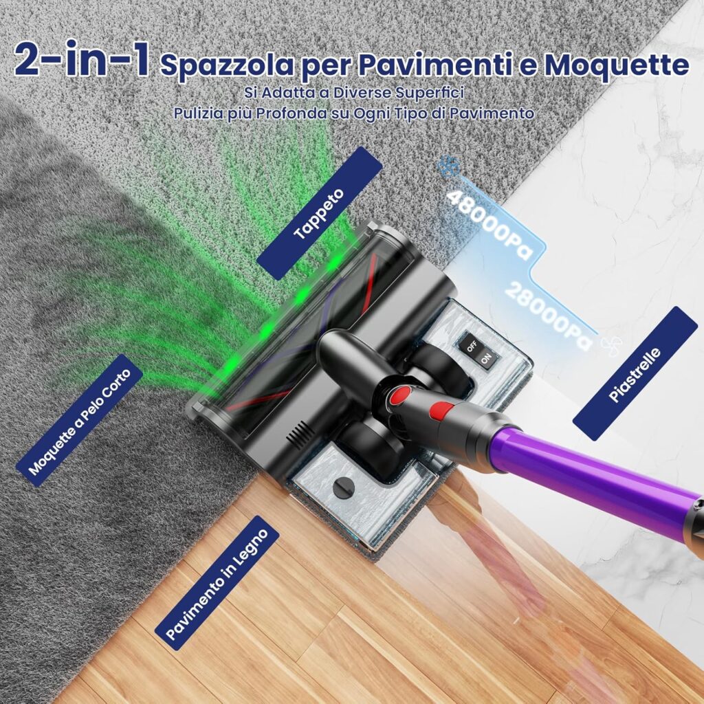 aspirapolvere cordless Linkifly A12 per peli animali