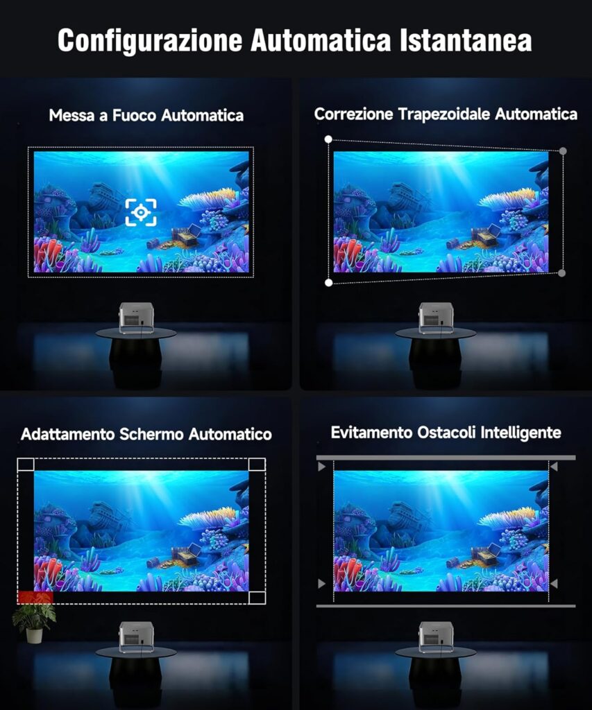 Magcubic Proiettore 4K autofocus automatico e correzione trapezoidale intelligente
